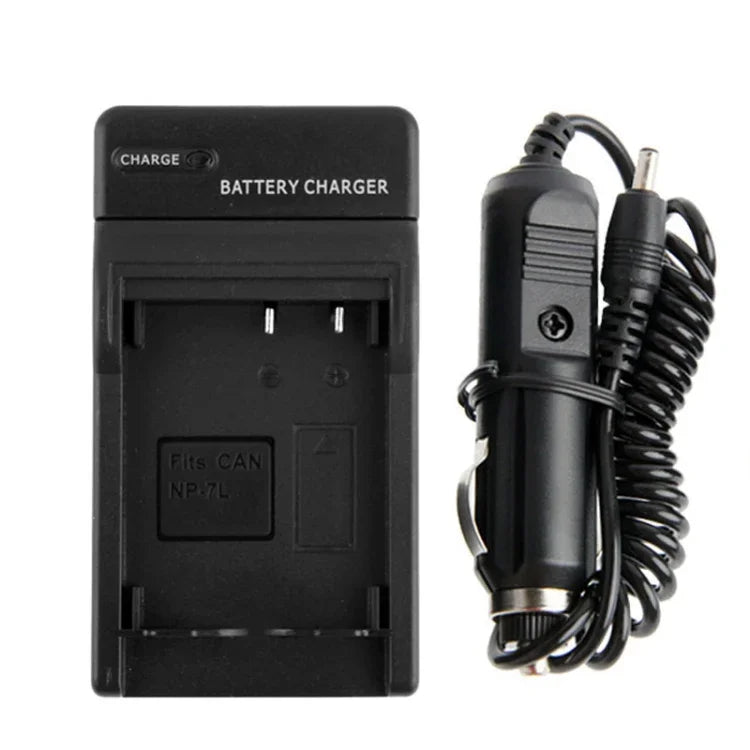 ที่ชาร์จแบตเตอรี่กล้องดิจิตอลในรถสำหรับ Canon NP-7L, NP-7L