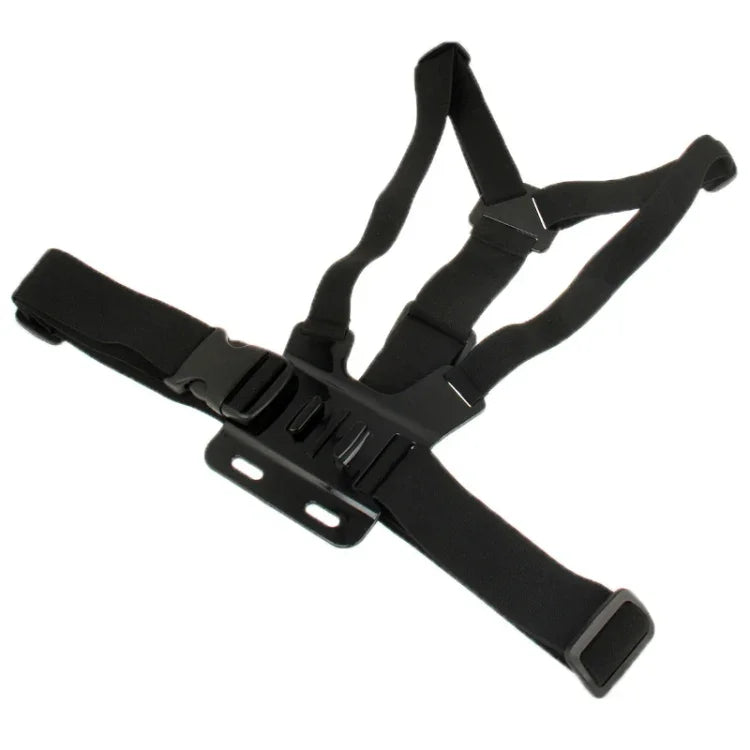 สายรัดยืดหยุ่นหน้าอกสำหรับกีฬาเอ็กซ์ตรีม พร้อมสายสะพายไหล่สำหรับ GoPro, Insta360, DJI และกล้องแอคชั่นอื่น ๆ หน้าอกด้านหน้า
