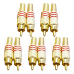 JL0924 ขั้วต่อแจ็ค RCA 3.5 มม. (10 ชิ้นในแพ็คเดียว, ราคาสำหรับ 10 ชิ้น), JL0924 RCA 3.5 มม. (สีแดง)