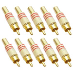 JL0924 ขั้วต่อแจ็ค RCA 3.5 มม. (10 ชิ้นในแพ็คเดียว, ราคาสำหรับ 10 ชิ้น), JL0924 RCA 3.5 มม. (สีแดง)