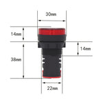 ไฟสัญญาณ LED AD16-22D / S ขนาด 22 มม., 12V