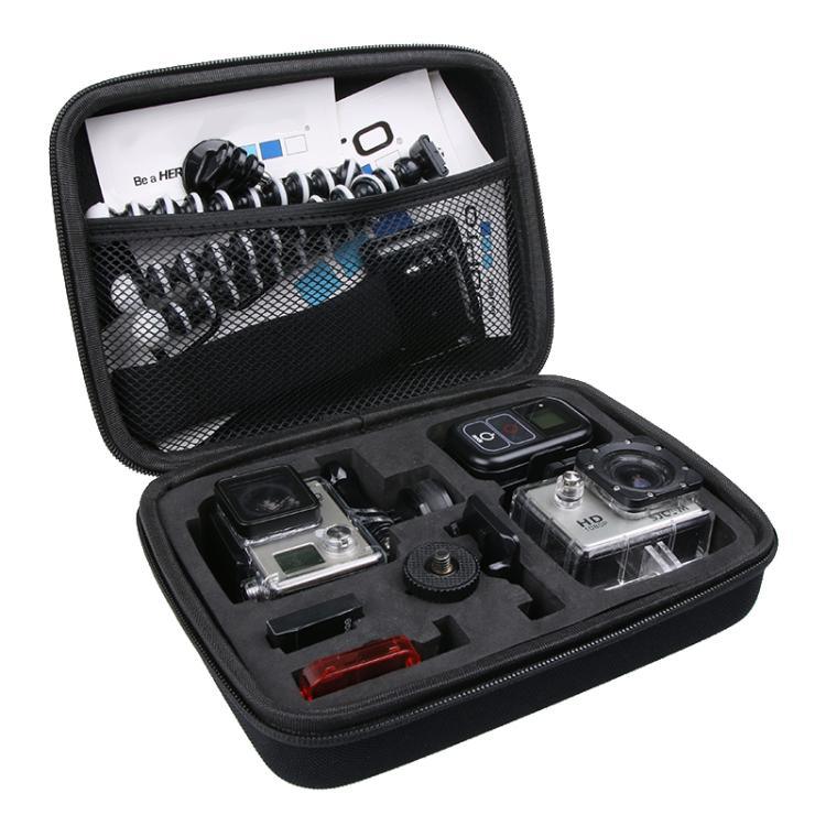 กระเป๋าเก็บของพกพากันกระแทกสำหรับ GoPro, Insta360, DJI และกล้องแอคชั่นอื่น ๆ ขนาด: 22.5 ซม. x 16 ซม. x 6 ซม.