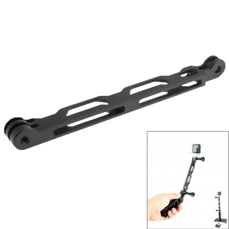 ขยายอลูมิเนียม CNC TMC สำหรับ GoPro, Insta360, DJI และกล้องแอคชั่นอื่นๆ ความยาว: 16cm, ความยาว: 16cm(สีดำ)
