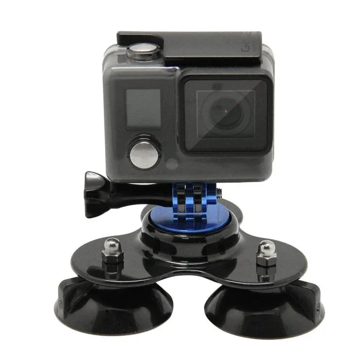 ขาตั้งดูดแบบสามเหลี่ยมพร้อมขาตั้งกล้องและสกรูจับสำหรับ GoPro, Insta360, DJI และกล้องแอคชั่นอื่นๆ