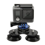ขาตั้งดูดแบบสามเหลี่ยมพร้อมขาตั้งกล้องและสกรูจับสำหรับ GoPro, Insta360, DJI และกล้องแอคชั่นอื่นๆ