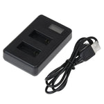 ที่ชาร์จแบตเตอรี่คู่พร้อมหน้าจอ LCD GP158-B สำหรับ GoPro HERO3+ /3 (AHDBT-301, AHDBT-302), แสดงสถานะแบตเตอรี่, สำหรับ GoPro HERO3+ /3