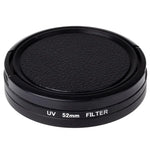 ฟิลเตอร์เลนส์ UV ขนาด 52 มม. พร้อมฝาปิด สำหรับ Xiaomi Xiaoyi 4K+ / 4K, Xiaoyi Lite, กล้องกีฬา Xiaoyi, ฟิลเตอร์ UV 52 มม.