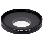 ฟิลเตอร์เลนส์ UV ขนาด 52 มม. พร้อมฝาปิด สำหรับ Xiaomi Xiaoyi 4K+ / 4K, Xiaoyi Lite, กล้องกีฬา Xiaoyi, ฟิลเตอร์ UV 52 มม.