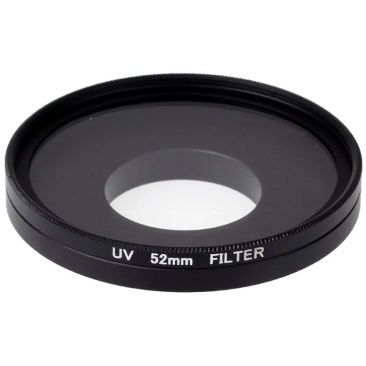 ฟิลเตอร์เลนส์ UV ขนาด 52 มม. พร้อมฝาปิด สำหรับ Xiaomi Xiaoyi 4K+ / 4K, Xiaoyi Lite, กล้องกีฬา Xiaoyi, ฟิลเตอร์ UV 52 มม.