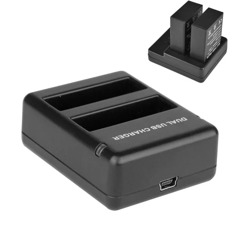 เครื่องชาร์จแบตเตอรี่คู่ USB สำหรับ GoPro HERO4 (AHDBT-401) สำหรับ GoPro HERO4