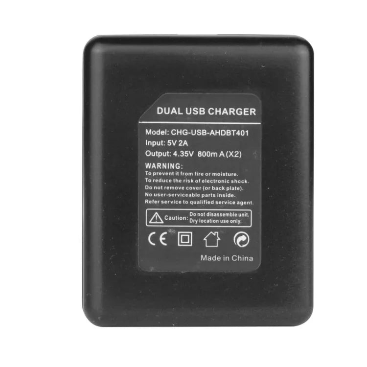 เครื่องชาร์จแบตเตอรี่คู่ USB สำหรับ GoPro HERO4 (AHDBT-401) สำหรับ GoPro HERO4