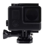 เคสกันน้ำรุ่น Black Edition พร้อมตะขอและขาตั้งพื้นฐานสำหรับ GoPro HERO4 /3+ ความลึกกันน้ำ: 10 เมตร กันน้ำ 10 เมตร
