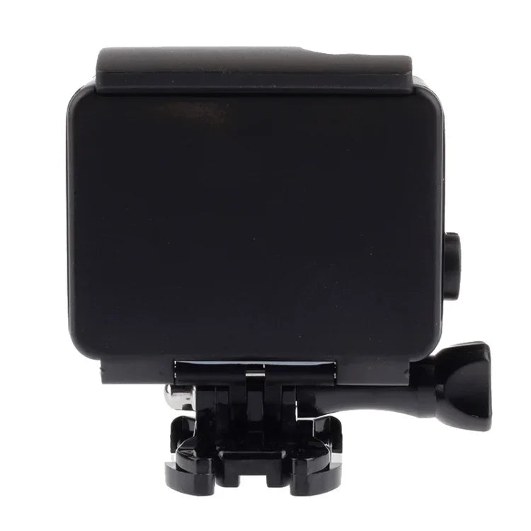 เคสกันน้ำรุ่น Black Edition พร้อมตะขอและขาตั้งพื้นฐานสำหรับ GoPro HERO4 /3+ ความลึกกันน้ำ: 10 เมตร กันน้ำ 10 เมตร