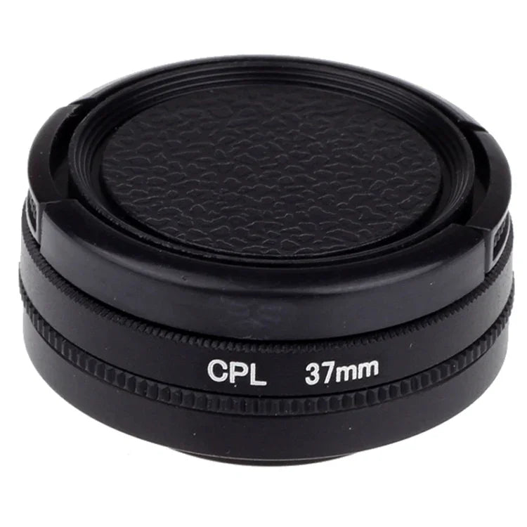 ฟิลเตอร์เลนส์ CPL ขนาด 37 มม. แบบวงกลมพร้อมฝาครอบ สำหรับ Xiaomi Xiaoyi 4K+ / 4K, Xiaoyi Lite, Xiaoyi Sport Camera, ฟิลเตอร์ CPL 37 มม.
