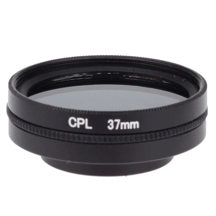 ฟิลเตอร์เลนส์ CPL ขนาด 37 มม. แบบวงกลมพร้อมฝาครอบ สำหรับ Xiaomi Xiaoyi 4K+ / 4K, Xiaoyi Lite, Xiaoyi Sport Camera, ฟิลเตอร์ CPL 37 มม.