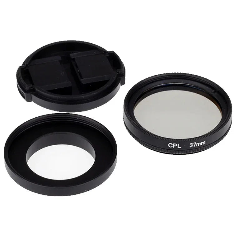 ฟิลเตอร์เลนส์ CPL ขนาด 37 มม. แบบวงกลมพร้อมฝาครอบ สำหรับ Xiaomi Xiaoyi 4K+ / 4K, Xiaoyi Lite, Xiaoyi Sport Camera, ฟิลเตอร์ CPL 37 มม.