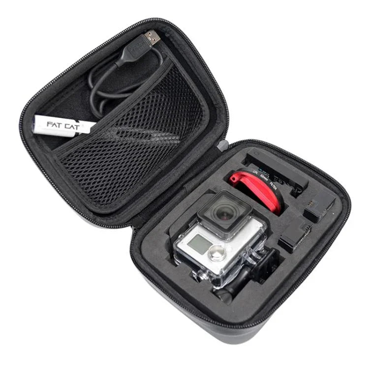กระเป๋าเดินทางกันน้ำกันกระแทกแบบพกพาสำหรับอุปกรณ์เสริมกล้องแอคชั่น GoPro, Insta360, DJI และอื่นๆ ขนาด: 16 ซม. x 12 ซม. x 7 ซม.