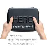 กล่องเดินทางกันกระแทกกันน้ำแบบพกพาสำหรับอุปกรณ์เสริมกล้อง GoPro, Insta360, DJI และกล้องแอคชั่นอื่น ๆ ขนาด: 22 ซม. x 16 ซม. x 7 ซม., ขนาด: 22 ซม. x 16 ซม. x 7 ซม.