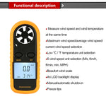 AR-816 เทอร์โมมิเตอร์อิเล็กทรอนิกส์ดิจิทัลพร้อมเครื่องวัดลม, AR-816
