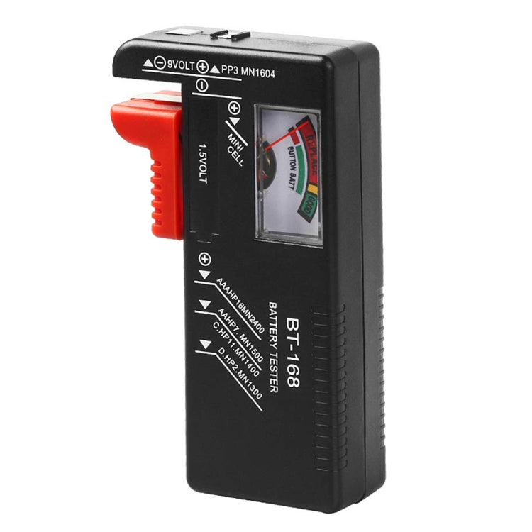 เครื่องทดสอบแบตเตอรี่สากลสำหรับแบตเตอรี่ 1.5V AAA, AA และ 9V 6F22