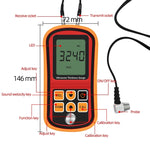 เครื่องวัดความหนาอัลตราโซนิก GM-100 วัดความเร็ว 1.2~225 มม., GM-100