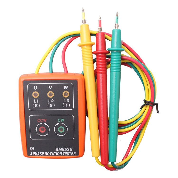 SM852B เครื่องทดสอบการหมุน 3 เฟส ตัวบ่งชี้ เครื่องตรวจจับ เครื่องวัด