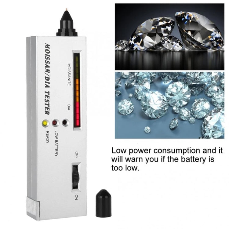 เครื่องทดสอบโมอีซาไนต์ / เพชรแบบพกพา, แบตเตอรี่ DC 9V, เครื่องทดสอบ I