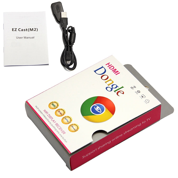 Ez Cast ตัวรับสัญญาณแสดงผล Mini DLNA 1080P เต็มรูปแบบ พร้อม WiFi สำหรับแชร์หน้าจอ (M2)