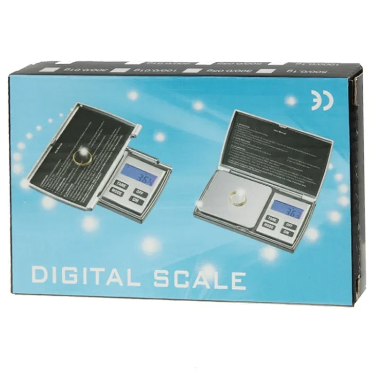 เครื่องชั่งดิจิตอลแบบเปิดฝาพับ 100g / 0.01g พร้อมหน้าจอ LCD มีไฟแบ็คไลท์, 100g / 0.01g