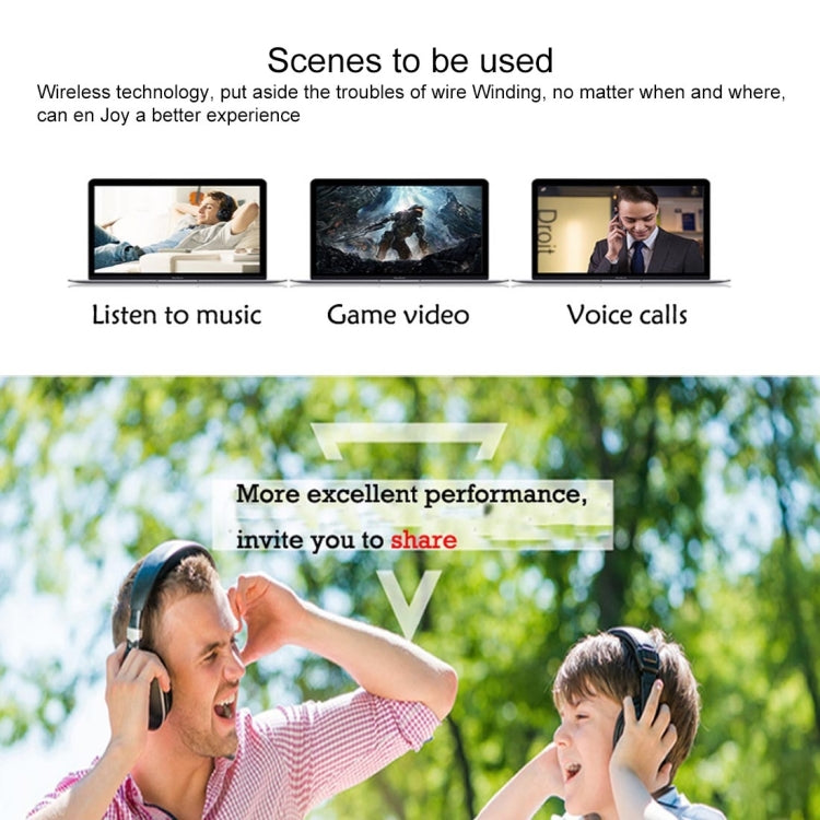 MH2001 หูฟังไร้สาย Hi-Fi 5 in 1 รับและส่งสัญญาณ