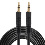 สาย Aux สายเสียงสเตอริโอปลั๊กมินิ 3.5mm ตัวผู้ ความยาว: 5m (สีดำ + ขั้วชุบทอง) ความยาว: 5m สีดำ (ชุบทอง)