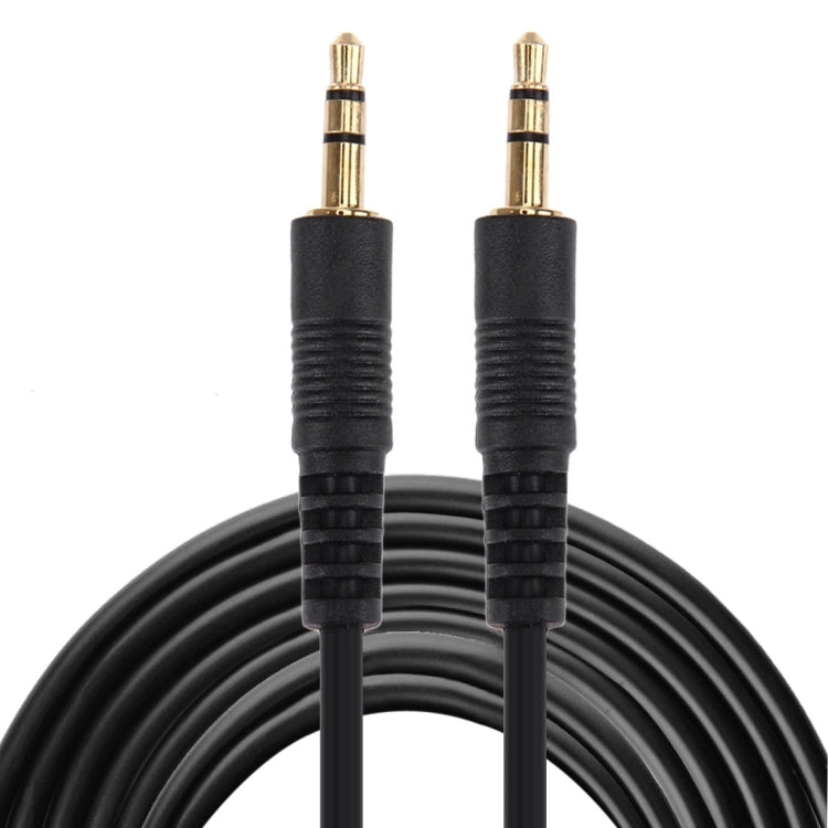 สาย Aux สายเสียงสเตอริโอปลั๊กมินิ 3.5mm ตัวผู้ ความยาว: 5m (สีดำ + ขั้วชุบทอง) ความยาว: 5m สีดำ (ชุบทอง)