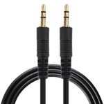 สาย Aux สเตอริโอ 3.5mm ตัวผู้เป็น 3.5mm ตัวผู้ ความยาว 1m (สีดำ + ขั้วชุบทอง) ความยาว 1m สีดำ (ชุบทอง)
