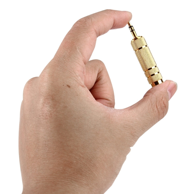 อะแดปเตอร์แจ็คสเตอริโอ 3.5mm ตัวผู้เป็น 6.35mm ตัวเมีย ชุบทอง