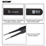 แหนบ BEST BST-203ESD 202 สแตนเลส ปลายกันไฟฟ้าสถิตย์, BST-203ESD