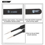 แหนบ BEST BST-204ESD 202 สแตนเลส ปลายกันไฟฟ้าสถิตย์, BST-204ESD