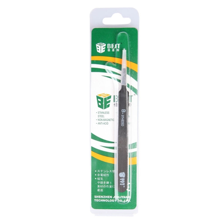 แหนบ BEST BST-204ESD 202 สแตนเลส ปลายกันไฟฟ้าสถิตย์, BST-204ESD