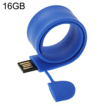แฟลชไดรฟ์ USB สายรัดข้อมือซิลิโคน ความจุ 16GB, 16GB (สีส้ม), 16GB (สีชมพู), 16GB (สีม่วง)
