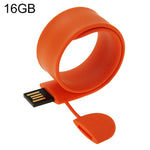 แฟลชไดรฟ์ USB สายรัดข้อมือซิลิโคน ความจุ 16GB, 16GB (สีส้ม), 16GB (สีชมพู), 16GB (สีม่วง)