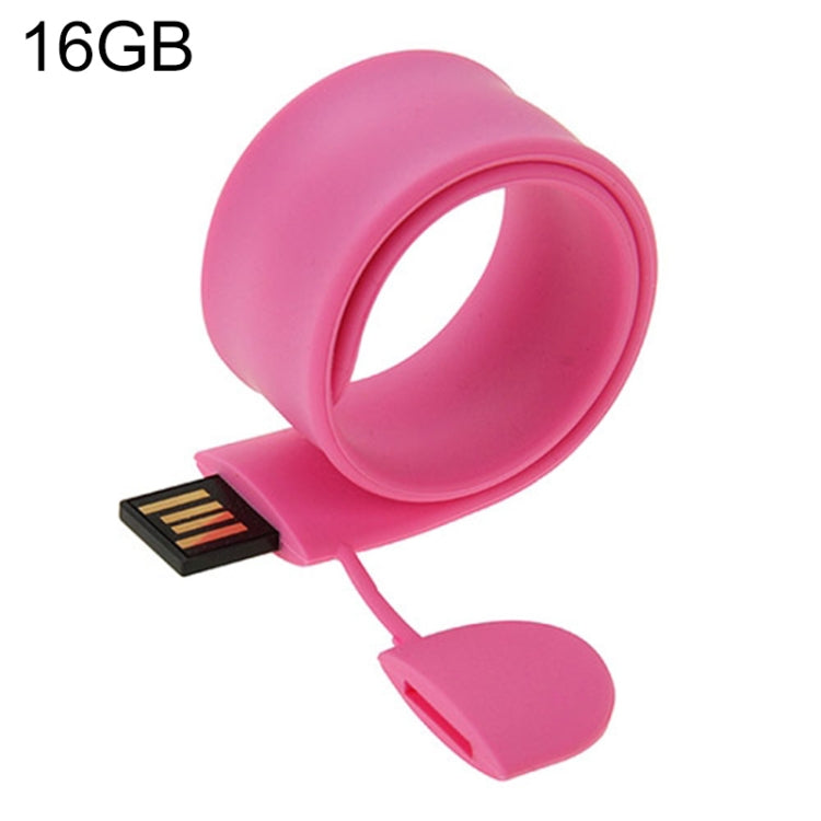 แฟลชไดรฟ์ USB สายรัดข้อมือซิลิโคน ความจุ 16GB, 16GB (สีส้ม), 16GB (สีชมพู), 16GB (สีม่วง)