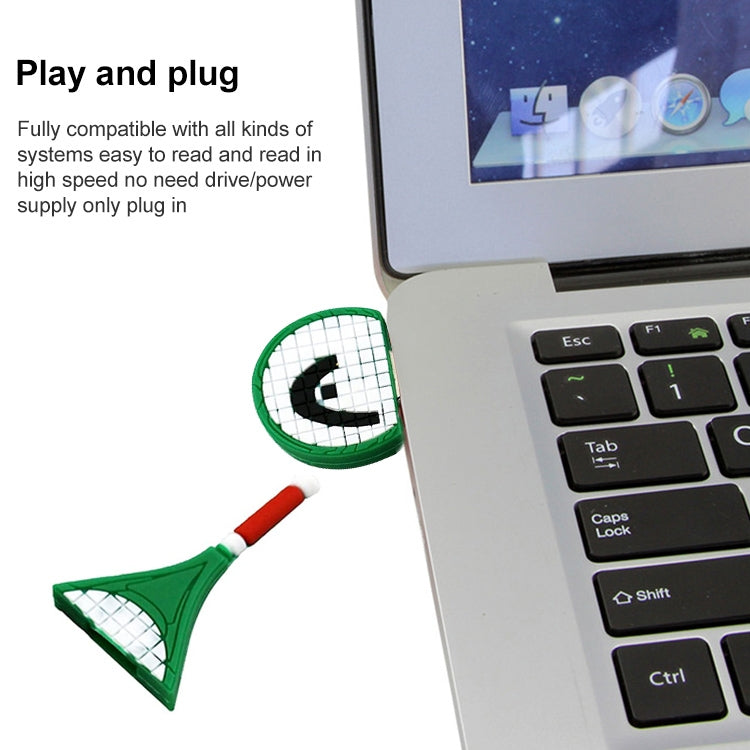 แฟลชไดรฟ์ USB รูปแร็กเก็ตเทนนิส (8 GB) 2GB, 4GB, 8GB
