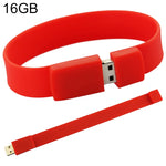 แฟลชไดรฟ์ USB 2.0 สายรัดข้อมือซิลิโคน 16GB, 16GB