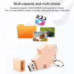 แฟลชไดรฟ์ USB สไตล์ไม้แบบกากบาท 8GB, 2GB, 4GB, 8GB