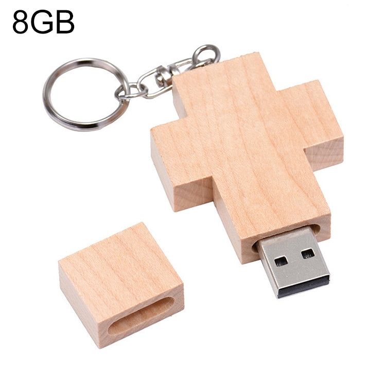 แฟลชไดรฟ์ USB สไตล์ไม้แบบกากบาท 8GB, 2GB, 4GB, 8GB