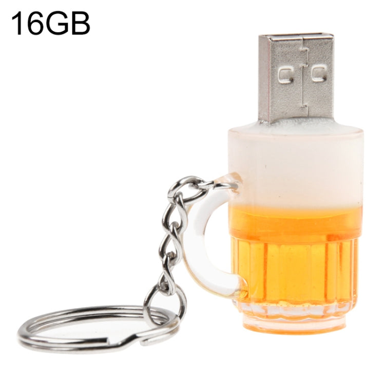 แฟลชไดรฟ์ USB รูปแบบพวงกุญแจเบียร์ ความจุ 16GB, 16GB