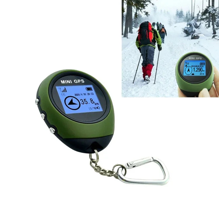 เครื่องติดตาม GPS แบบพกพา ขนาดเล็ก พร้อมพวงกุญแจ ชาร์จ USB สำหรับค้นหาตำแหน่ง เหมาะสำหรับเดินทางกลางแจ้ง (สีเขียว), เครื่องติดตามพวงกุญแจ