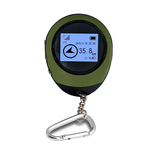 เครื่องติดตาม GPS แบบพกพา ขนาดเล็ก พร้อมพวงกุญแจ ชาร์จ USB สำหรับค้นหาตำแหน่ง เหมาะสำหรับเดินทางกลางแจ้ง (สีเขียว), เครื่องติดตามพวงกุญแจ