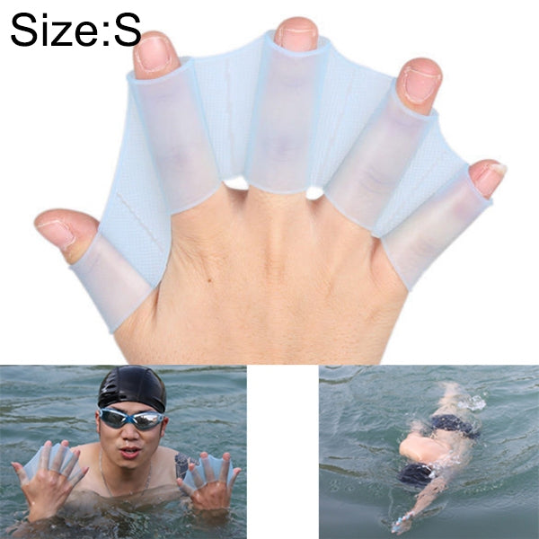 ถุงมือฝึกว่ายน้ำซิลิโคนแบบครีบมือ S ขนาด: S สีม่วงแดง ขนาด: S สีน้ำเงิน