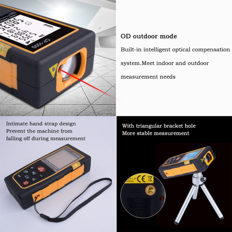 เครื่องวัดระยะเลเซอร์ดิจิตอลแบบมือถือ CP-100S ระยะวัดสูงสุด 100 เมตร