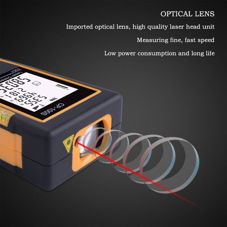 เครื่องวัดระยะเลเซอร์ดิจิตอลแบบมือถือ CP-100S ระยะวัดสูงสุด 100 เมตร